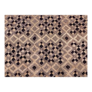 Vintage Lg African Tribal Kuba Kasai Velvet Raffia Textile 27" by 26.5" For Sale
