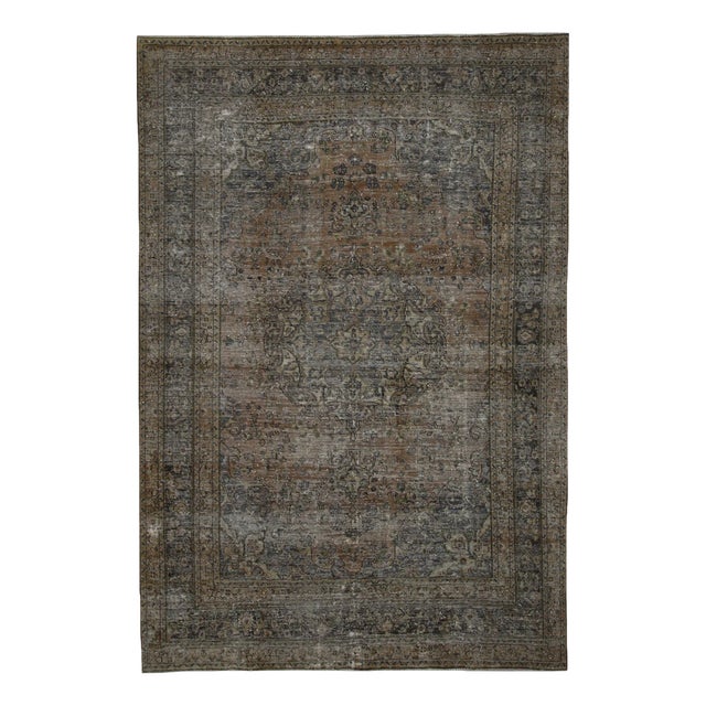 Vintage Middle Eastern Hand-Knotted Rug For Sale