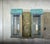 Art Deco Stunning Pair of Vintage Art Deco Brass Verdigris Wall Sconces / Lanterns For Sale - Image 3 of 14