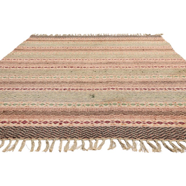 Mid-Century Modern Vintage Swedish Rollakan Rug, 05'11 X 09'10 For Sale - Image 3 of 10