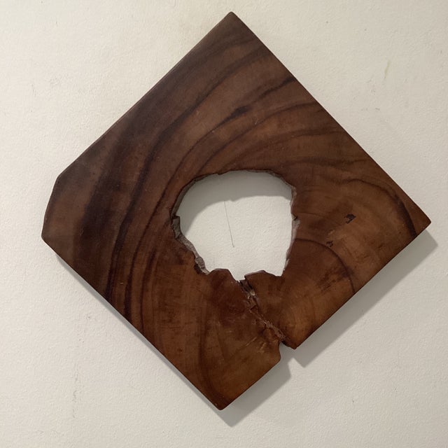 Modern Vintage 3 Pieces Modern Wall Art Jungle Wood Set For Sale - Image 3 of 12