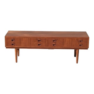 1960s Danish Mid Century Modern Teak Console Table by Carlo Jensen For Sale