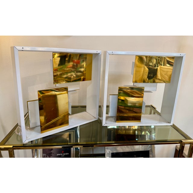 Pair of “Quadro Di Luce” Table Lamps by Gio Ponti for Pollice, Italy, 1960s For Sale In Los Angeles - Image 6 of 18