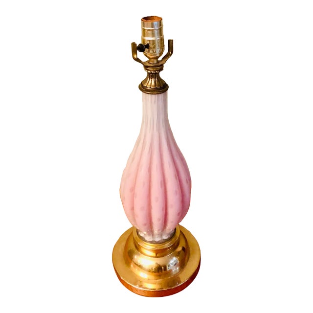 Vintage 1950s Murano Art Glass Lamp For Sale