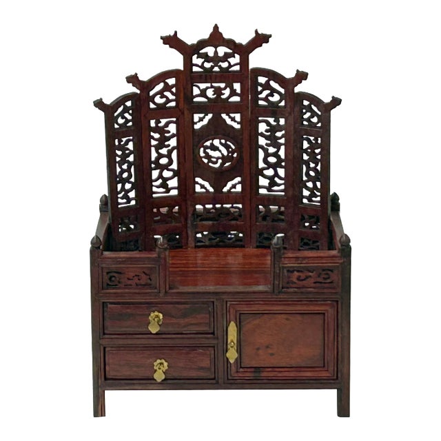 Chinese Rosewood Furniture Offering Shrine Miniature Display Art For Sale