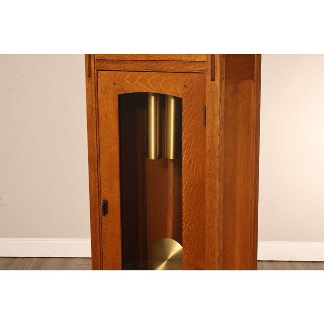 Stickley Mission Collection Oak Tall Case Clock For Sale - Image 17 of 18