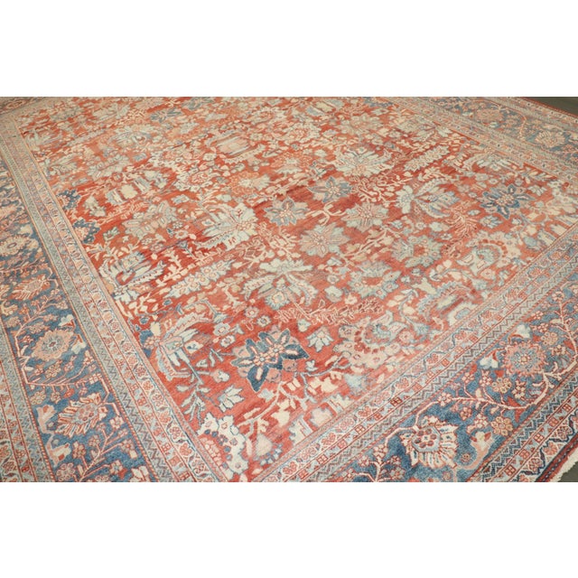 Large Antique Persian Mahal Rug For Sale - Image 10 of 12