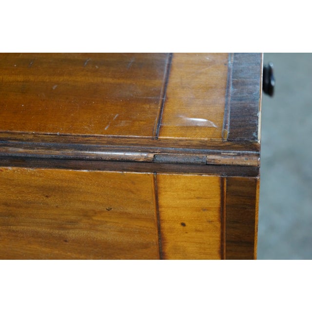 Antique Early 19th C. Regency Flame Mahogany Lyre Base Drop Leaf Sofa Table Desk For Sale - Image 16 of 16