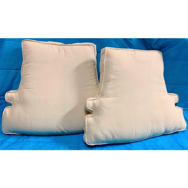 Seat Cushion for an armchair with cut out for arm supports Dimensions: Max 25" W x 20" D x 3 1/2" Thick Back 15" W, Inside...