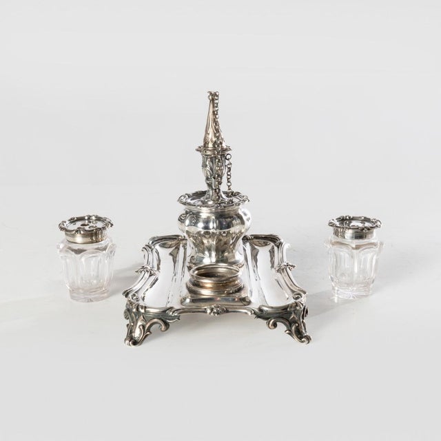 Silver Early 19th Century English Sterling Standish For Sale - Image 8 of 11