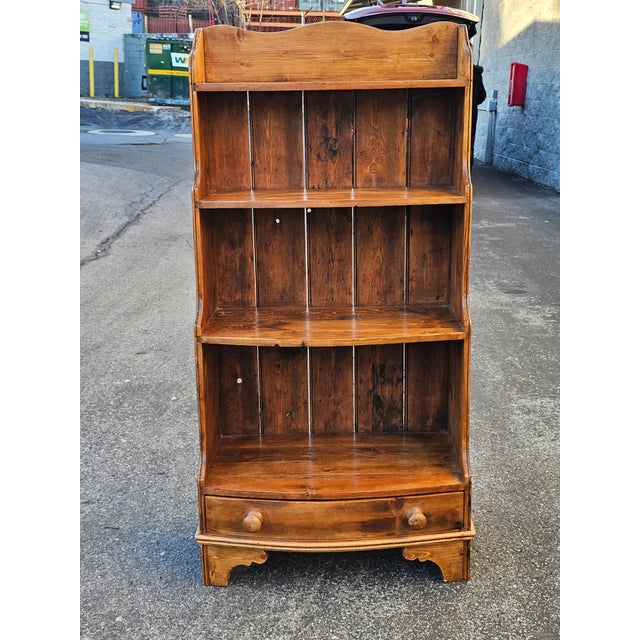American Primitive Waterfall Rustic Pine Bookcase For Sale - Image 10 of 14