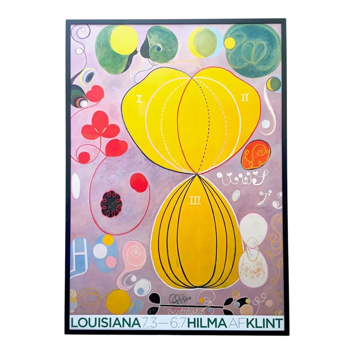 版画 Ake Holm #29 Dansen kring guldkalven Hilma Af Klint Swedish Abstract Lithograph Print Extra Large
