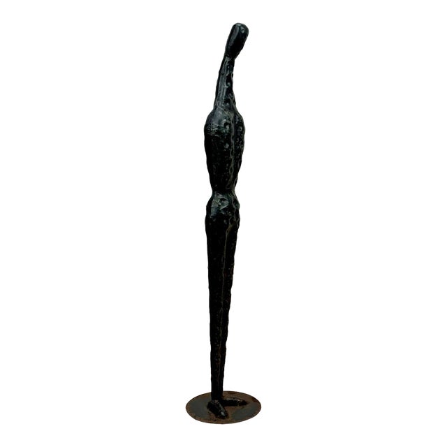 Vintage Brutalist Abstract Fetish Figural Metal Art Sculpture For Sale