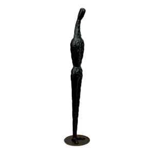 Vintage Brutalist Abstract Fetish Figural Metal Art Sculpture