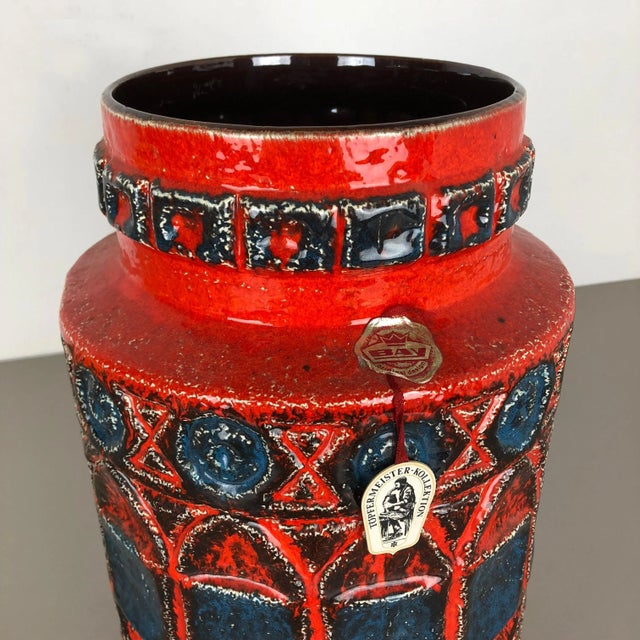 Fat Lava Pottery 92 35 Vase by Bay Ceramics, Germany, 1960s For Sale - Image 10 of 18