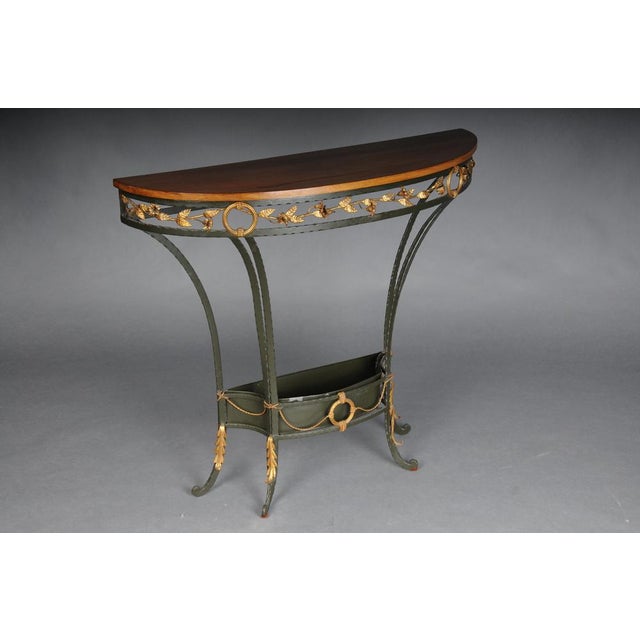 Gilded Wrought Iron Country House Wall Console, France For Sale - Image 12 of 18