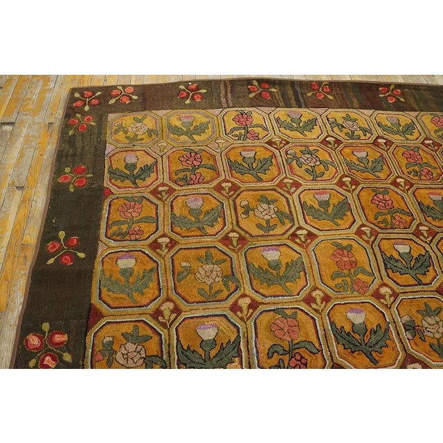 Antique American Hooked Rug For Sale - Image 10 of 12