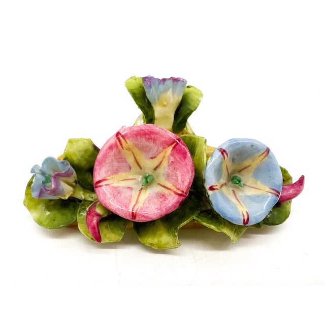Antique European Dresden Hand-Decorated Floral Porcelain Place Card Holders, Set of 7 – Flower, Romantic / Victorian Revival For Sale - Image 12 of 18