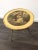 Wood Italian Brass Tripod Side Table with Printed Top, 1950s For Sale - Image 7 of 13