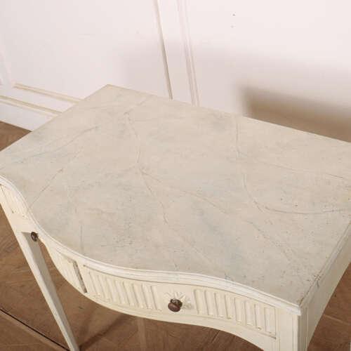 French Serpentine Front Side Table For Sale - Image 9 of 13