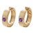 Elegant Amethyst Gold Hoop Earrings for Women | 925 Sterling Silver Handmade Hoops - A Pair For Sale