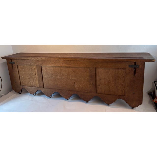 Vintage French Carved Wood Coat or Pot Rack For Sale - Image 9 of 12