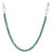 Modern 3.85ct Round Emerald Tennis Necklace With Paperclip Chain in 18k Gold For Sale
