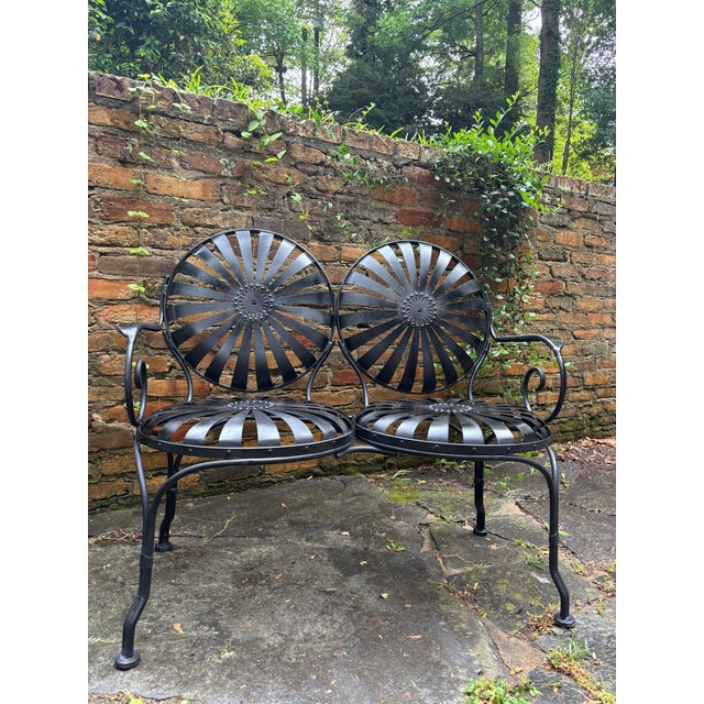Francois Carre Francois Carre Style Petite Loveseat for Garden For Sale - Image 4 of 10