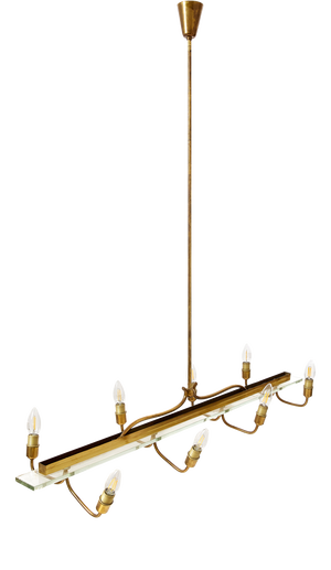 Vintage Billiards Chandelier, 1940s
