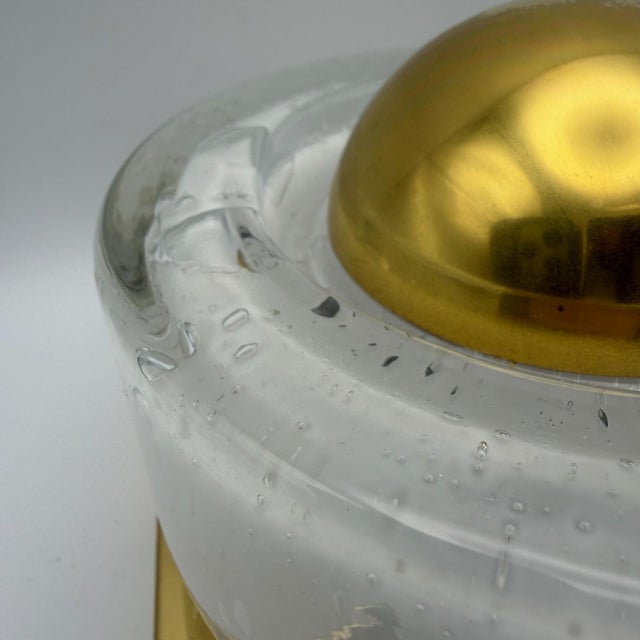 Metal Model 2941 Wall Light in Brass and Bubble Glass from Glashütte Limburg, 1970s For Sale - Image 7 of 12