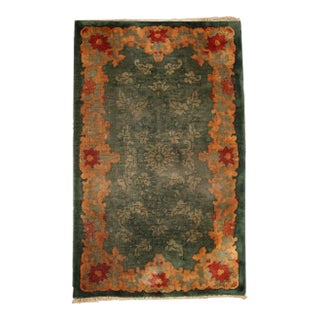 1920s Handmade Antique Art Deco Chinese Rug For Sale