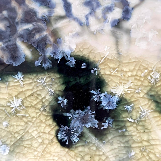 Edgecomb Potters Organic Crystalline Glaze Studio Pottery Dish 10" For Sale - Image 9 of 13