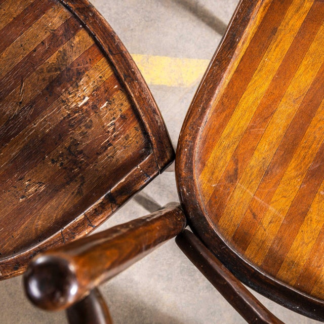 : 1930’s gyf pretzel back original bentwood chairs – pair. The story of gyf is a bit sketchy but we know gyf produced very...