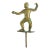 1800's/1900's Fencing Trophy Finial Brass Figurine For Sale