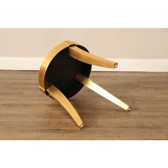 Hollywood Regency Pair of Gold Painted Side Tables For Sale - Image 12 of 12