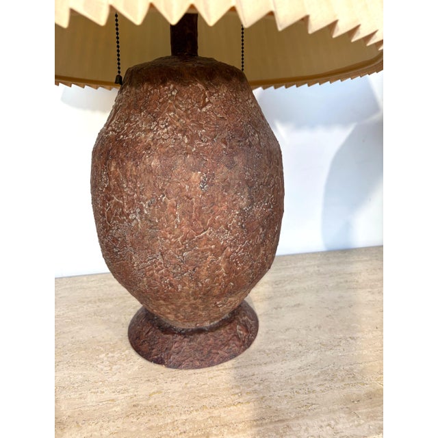 Brutalist Faux-Stone Table Lamps Set of 2 For Sale - Image 3 of 5