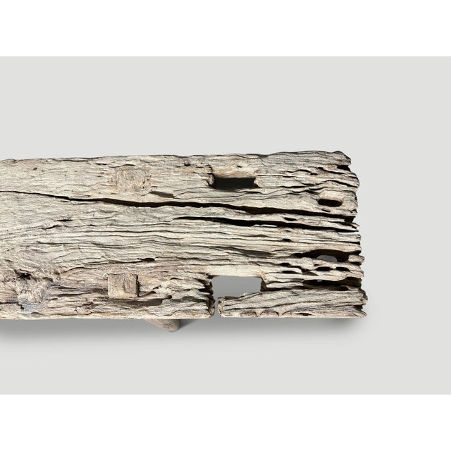 Andrianna Shamaris Antique Teak Wood Long Bench For Sale In New York - Image 6 of 6