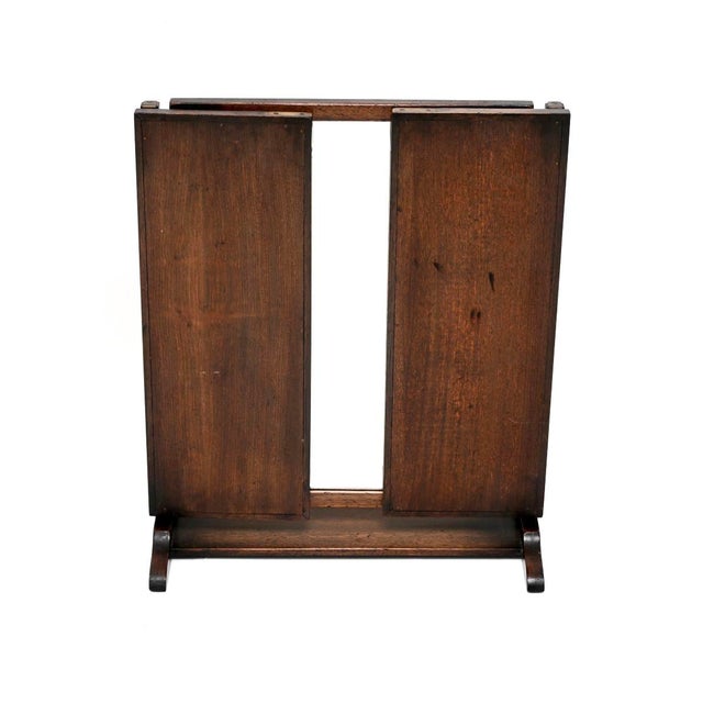 Wood Vintage Military Campaign Style Vanity Mirror, 1930 For Sale - Image 7 of 9