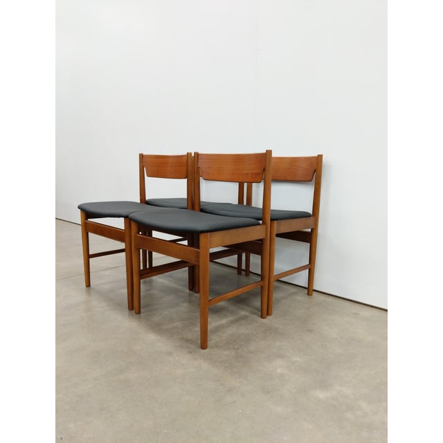 1960s Set of 4 Vintage Edmund Homa Polish Mid Century Dining Chairs For Sale - Image 5 of 10