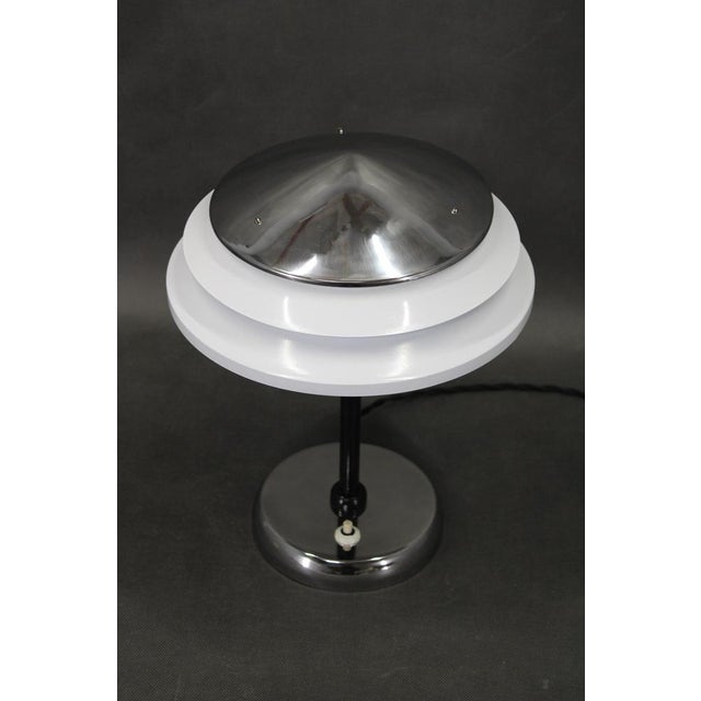 Mid-Century Chrome Table Lamp attributed to Zukov, 1970s For Sale - Image 3 of 13
