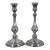 Late 20th Century Israeli Judaica Ben Zion Sterling Silver Shabbat Candle Holders - Set of 2 For Sale