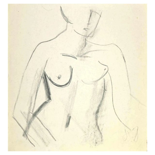 Louis Berthomme Saint-Andre, The Nude, Pencil Drawing, Mid 20th Century For Sale
