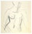 Louis Berthomme Saint-Andre, The Nude, Pencil Drawing, Mid 20th Century For Sale