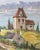 Wood Stevens, Southern European Lakeside Landscape, Oil on Canvas, Mid-20th Century For Sale - Image 7 of 10
