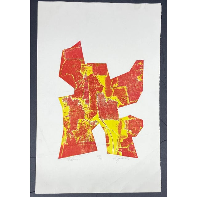 1970s 1970s Jackson the Flame Collograph For Sale - Image 5 of 6