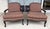 Fairfield Pair of Fairfield Paisley Fauteuil Chairs With Ottoman For Sale - Image 4 of 18