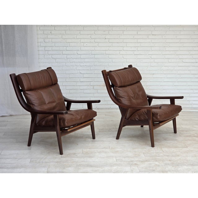 Danish Model GE530 Highback Lounge Chair by H.J. Wegner for Getama, 1970s For Sale - Image 4 of 18