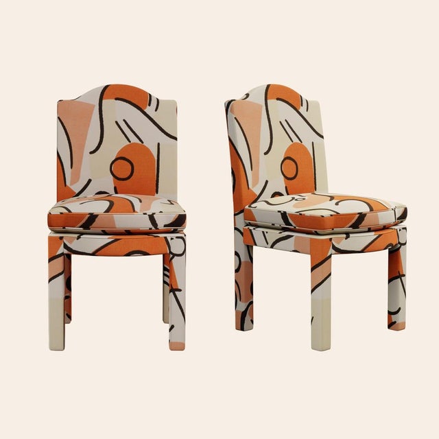 Orange Tangerine Leo Dining Chairs by Ceraudo, Set of 2 For Sale - Image 8 of 8