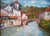1990s J Borin French School River Town Landscape Oil Painting Signed For Sale - Image 12 of 12