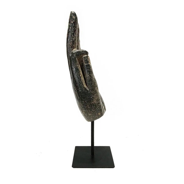 Late 20th Century Volcanic Rock Hand Sculpture, Late 20th Century For Sale - Image 5 of 10